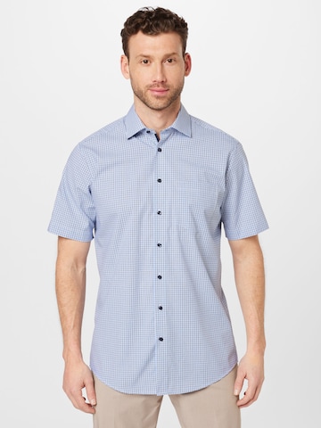 SEIDENSTICKER - Ajuste regular Camisa en azul: frente