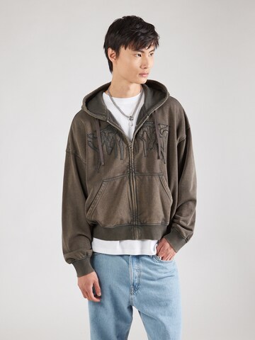 WEEKDAY Sweatjacke in Grau: Vorderseite