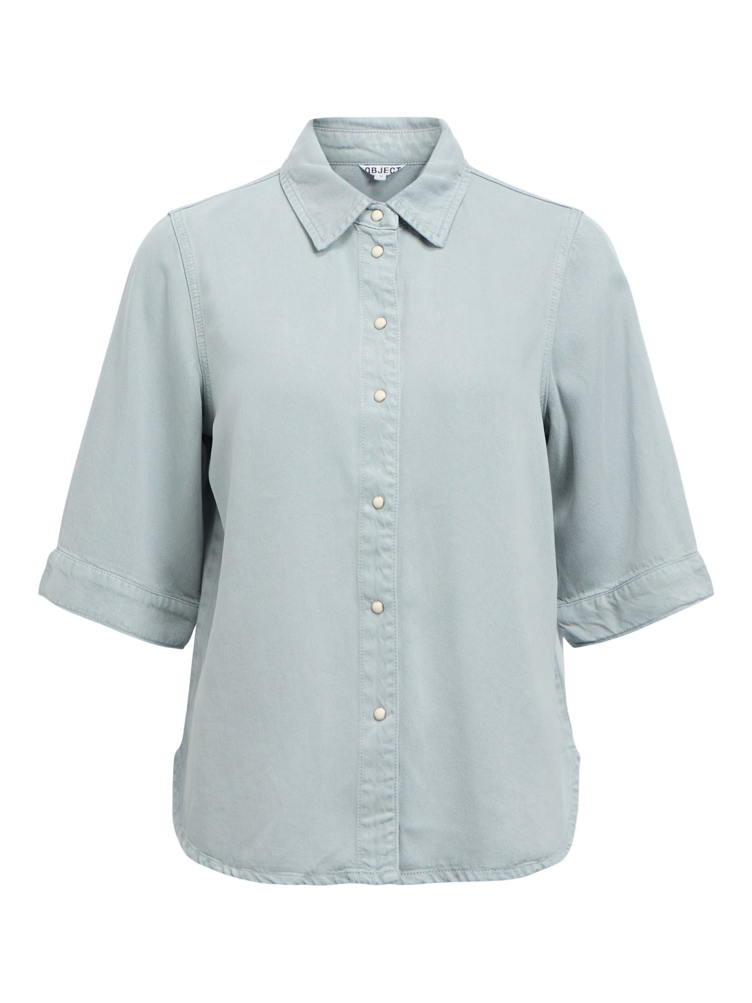 Camicia da donna 'OBJFrame' di OBJECT in blu: frontale