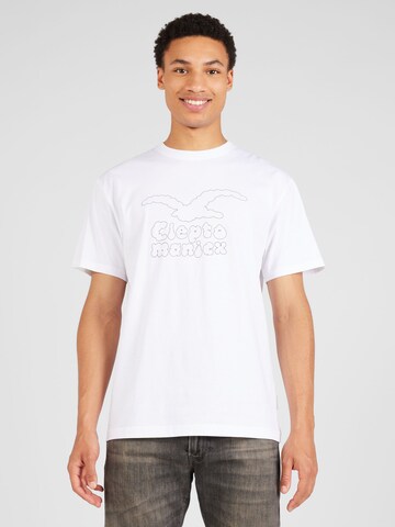 Cleptomanicx Shirt 'Clouds' in White: front