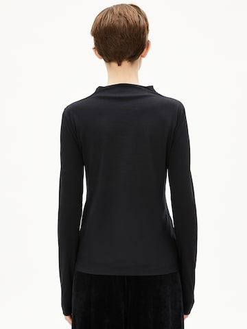 ARMEDANGELS Longsleeve CALUNAA in Schwarz