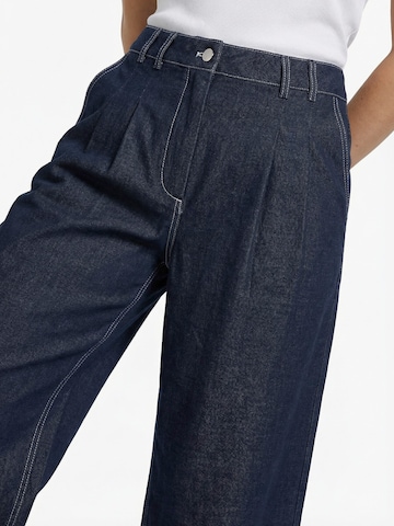 Wide leg Pantaloni cu cute 'Nora' de la Guido Maria Kretschmer Women pe albastru