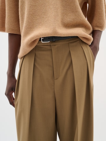 InWear Wide Leg Bukser med fals 'BriettaIW' i brun