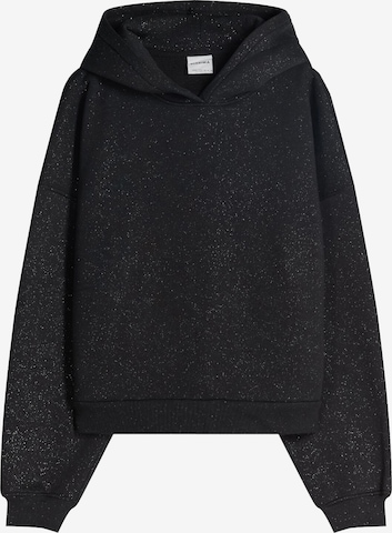 BershkaSweater majica - crna boja: prednji dio