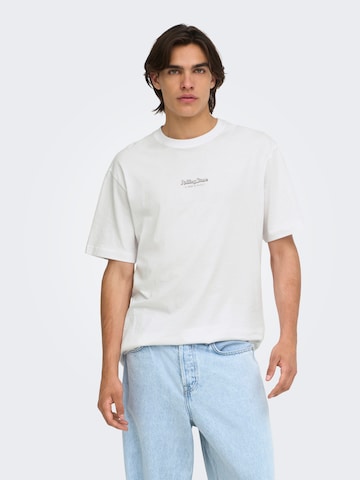 Only & Sons - Camiseta 'ONSROLLING STONE' en blanco