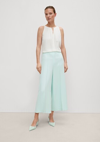 COMMA Wide leg Pantalon in Blauw