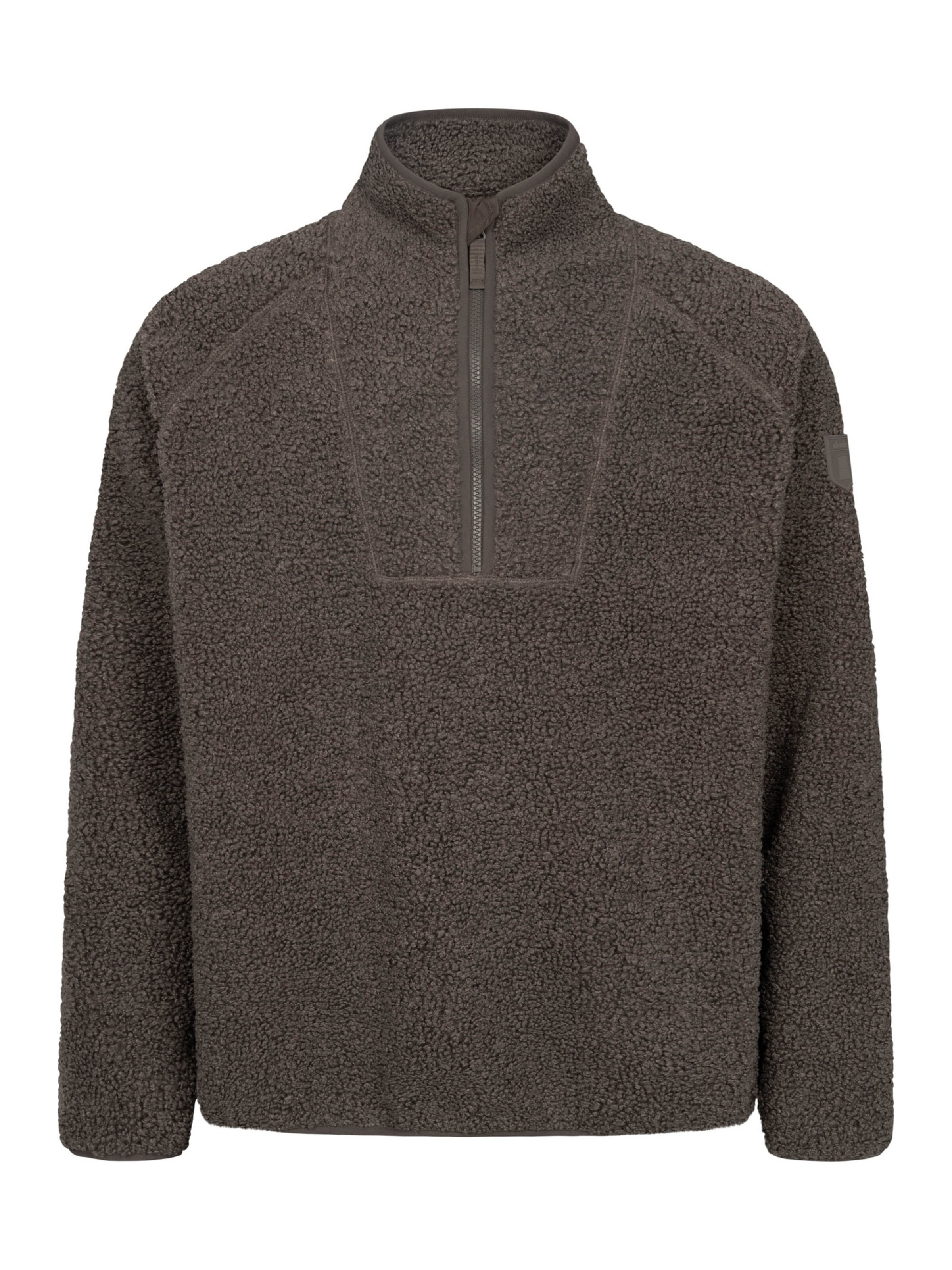 Derbe Fleece Jacket 'Kuschelby' in Brown: front