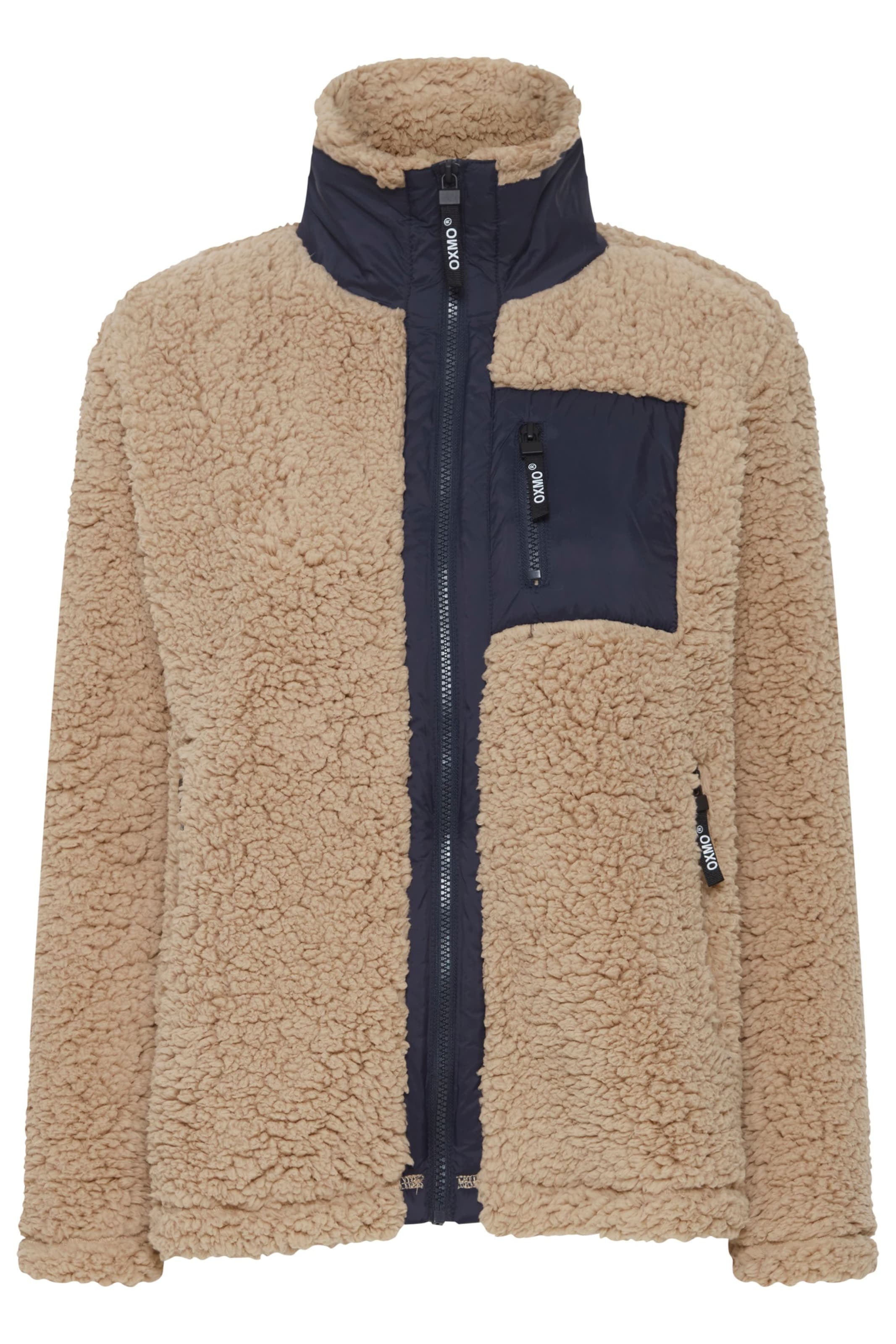 Oxmo Fleecejacke in Beige: Vorderseite