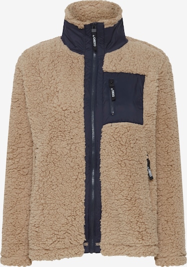 Oxmo Fleecejacke in L in beige / navy, Produktansicht