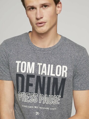TOM TAILOR DENIM T-Shirt in Grau