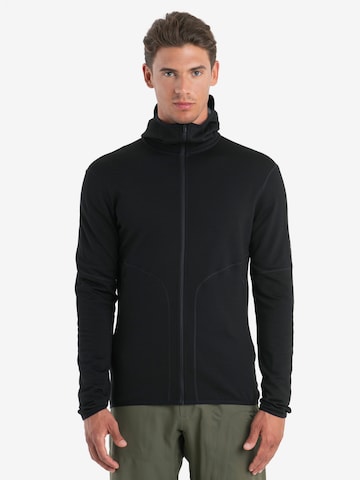 ICEBREAKER Sweatjacke 'Mer 560 Realfleece EleMtal II' in Schwarz: predná strana