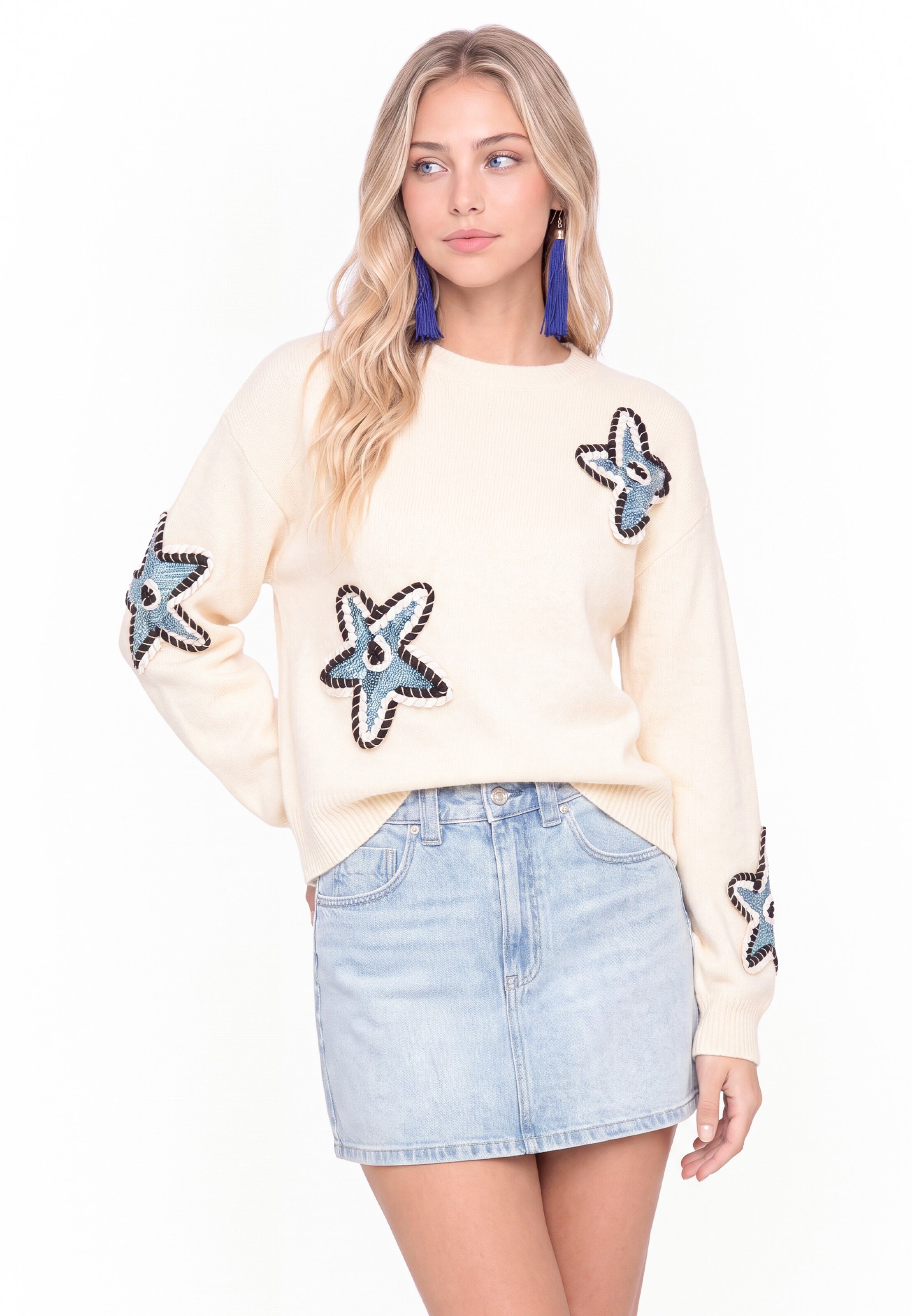 IZIA - Jersey en beige: frente