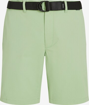 Calvin Klein Regular Broek in Groen: voorkant