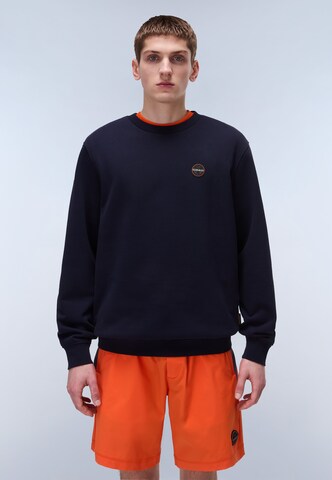 NAPAPIJRI Sweatshirt 'B-Badge' in Zwart: voorkant