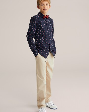 WE Fashion Regular fit Button Up Shirt in Blue