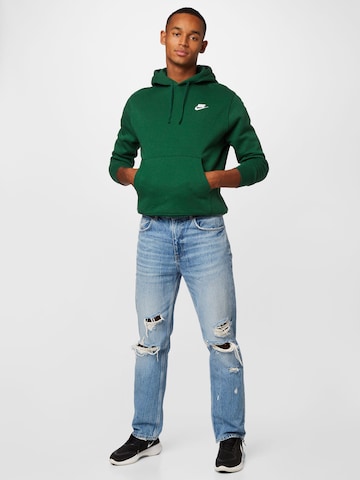 Nike Sportswear Regularny krój Bluzka sportowa 'Club Fleece' w kolorze zielony