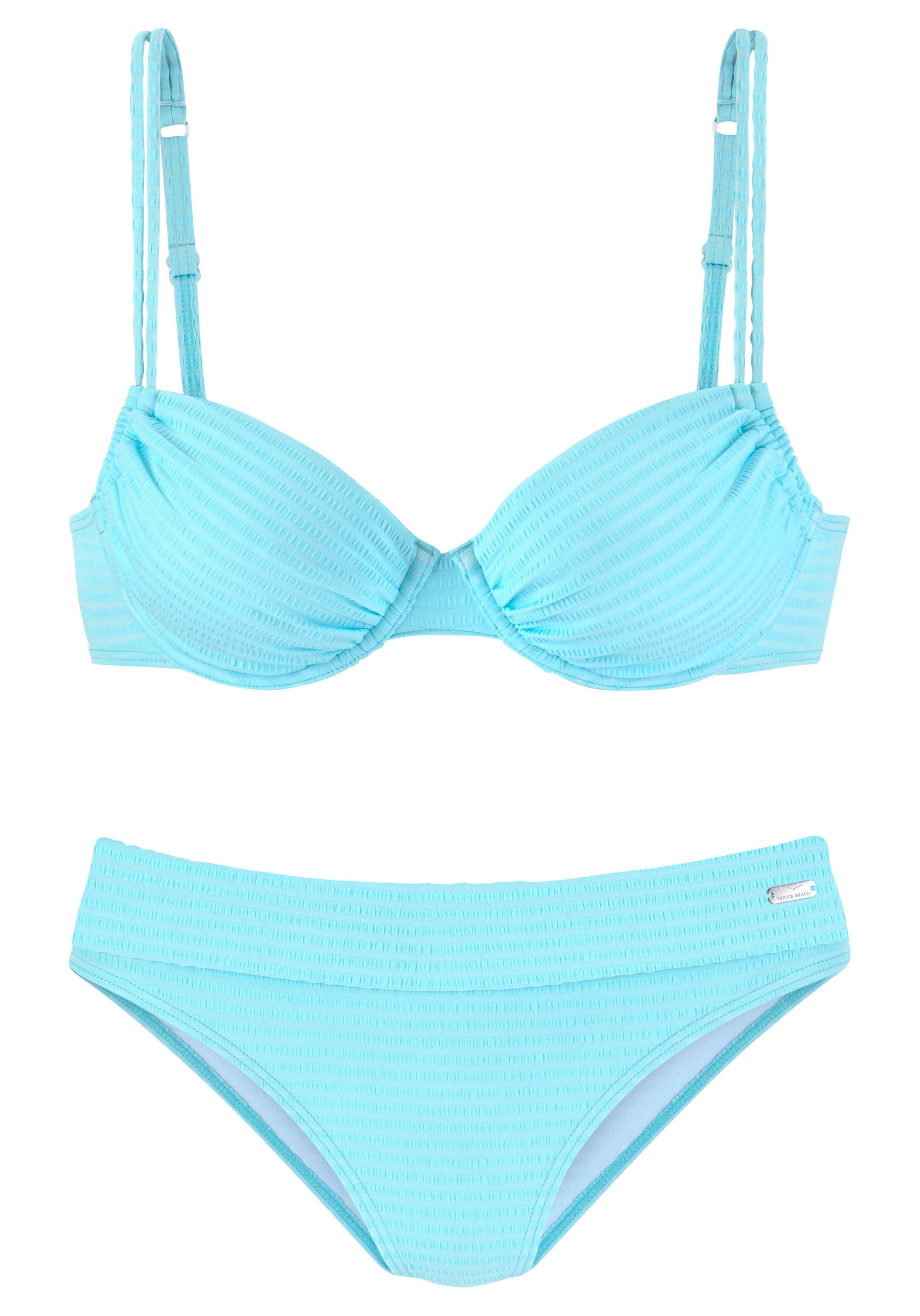 VENICE BEACH T-Shirt Bikini in Blau: Vorderseite