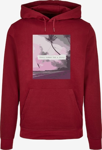 Merchcode Sweatshirt 'Summer - Every Summer Has A Story' in Rot: predná strana