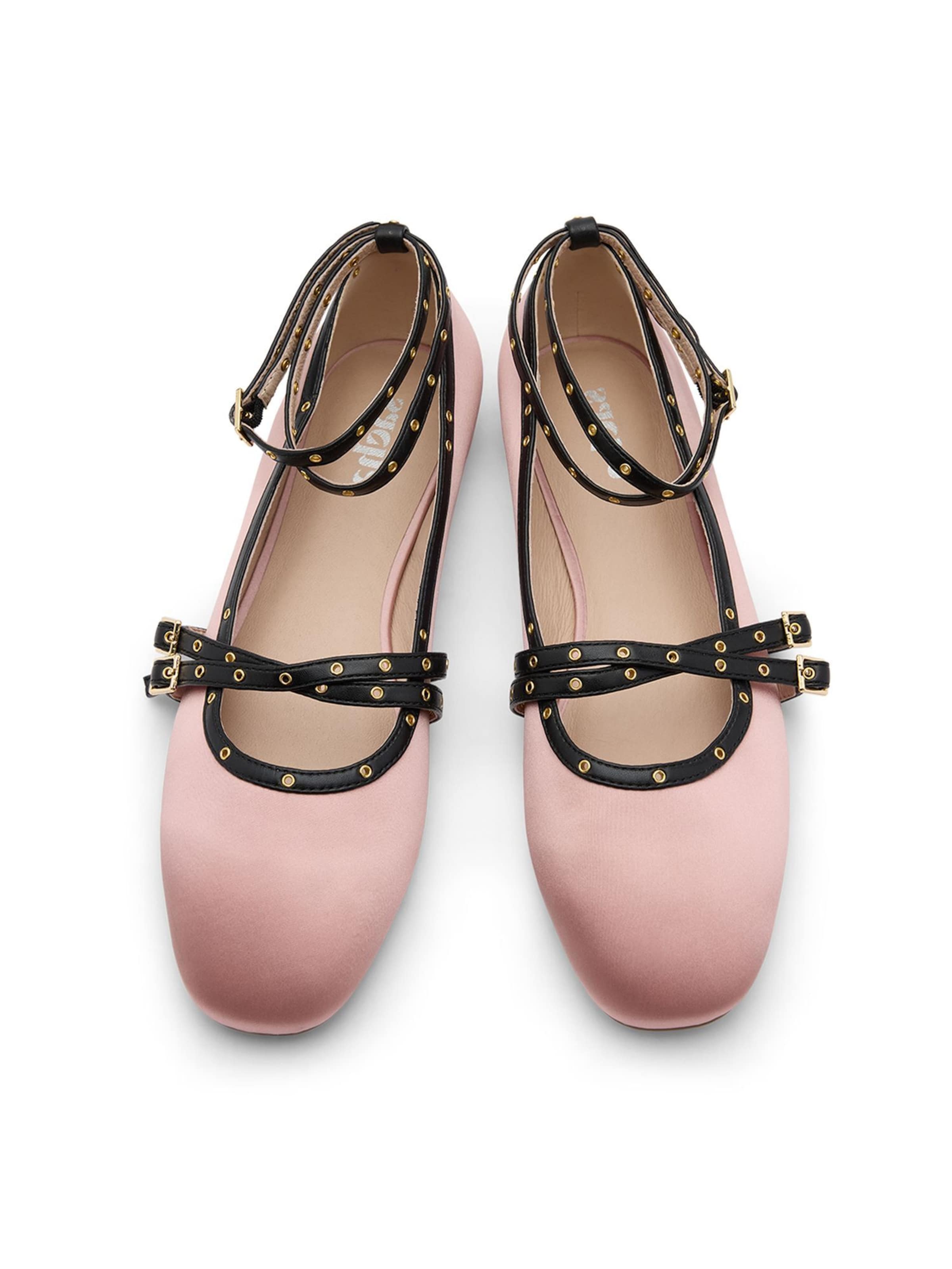 SACHA Ballerina met riempjes in Roze