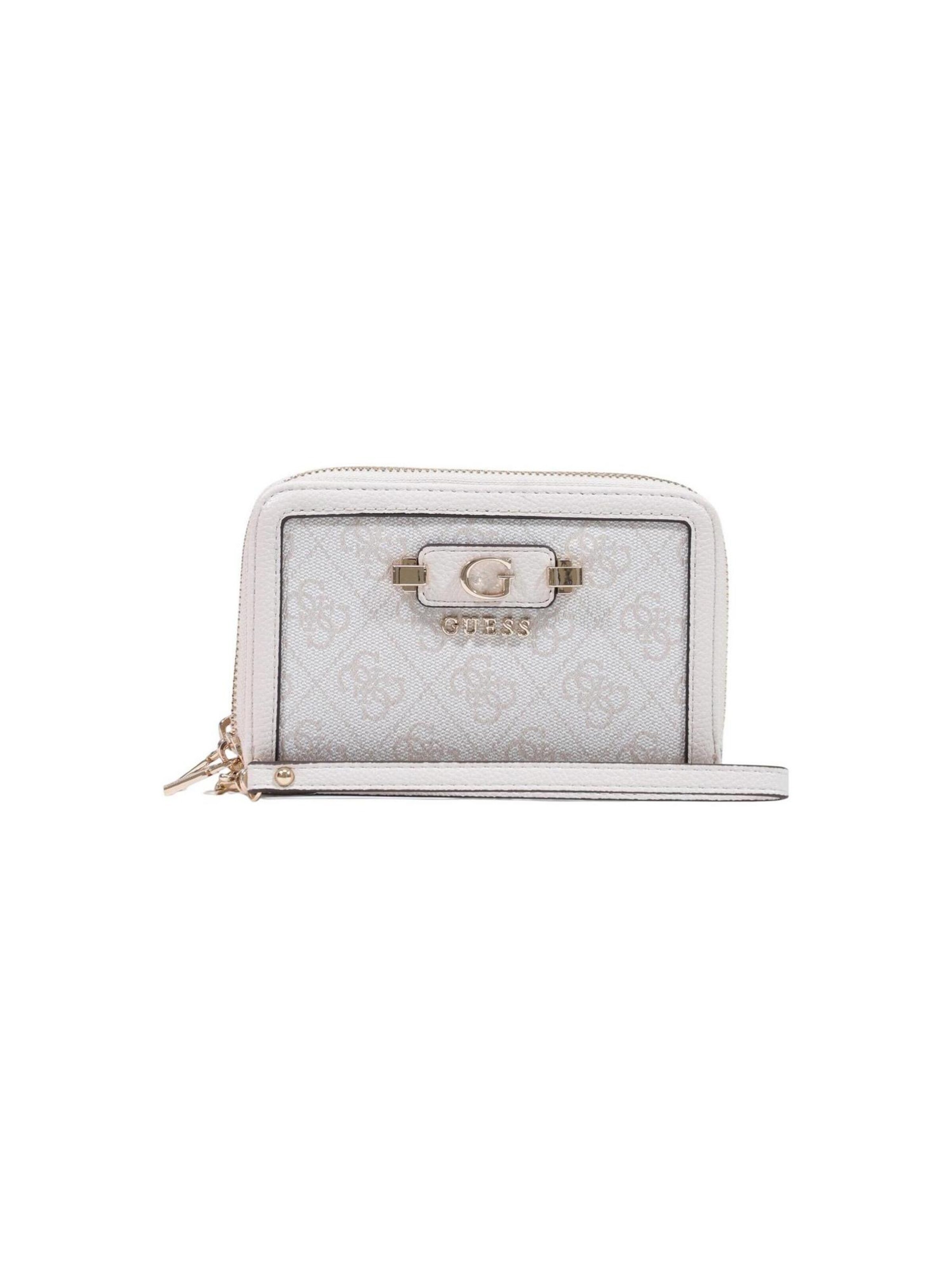 Portamonete 'COLEEN LOGO SML ZIP SWSG97 49164' di GUESS in bianco: frontale