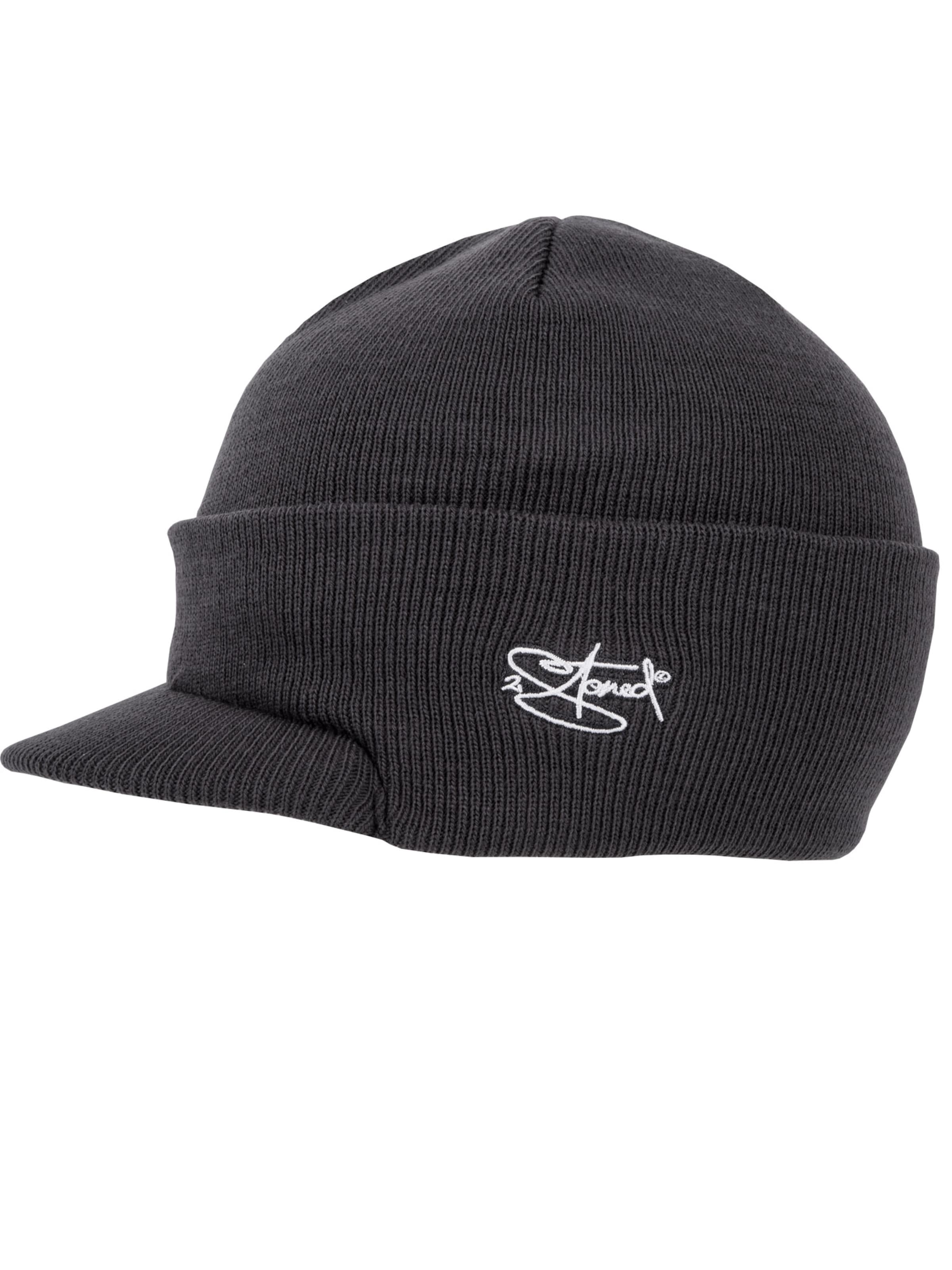 2Stoned Beanie in Grey: front
