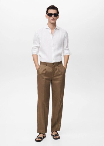 MANGO MAN Slim Fit Hemd 'Tucan' in Weiß