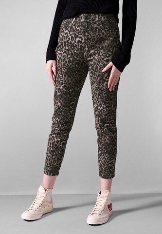 Street One Studio Slim fit Jeans in Brown: front