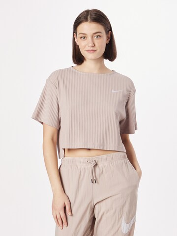 T-shirt Nike Sportswear en gris : devant