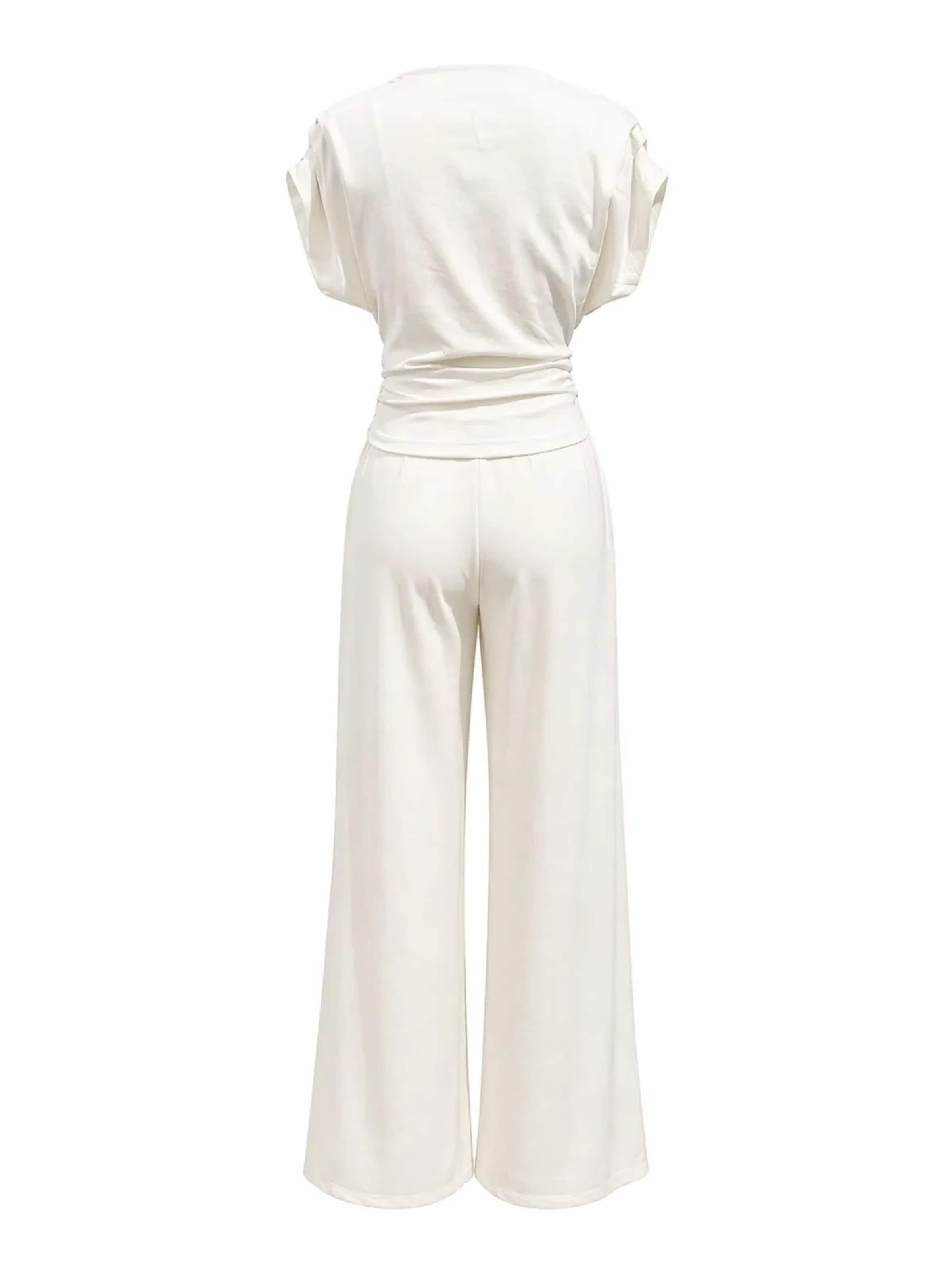 Pantalons de tailleur MixRay en blanc