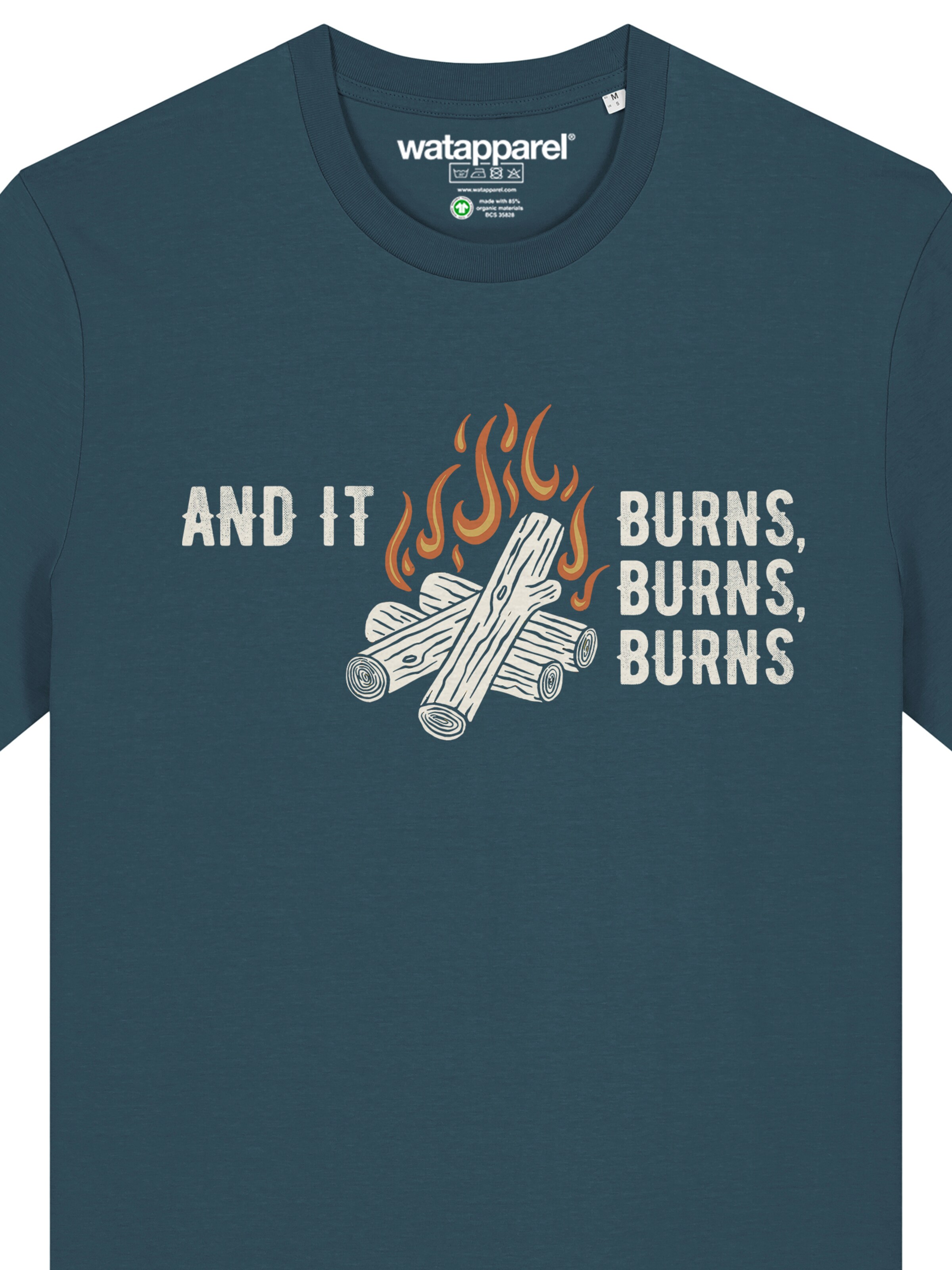 Watapparel T-Shirt 'And It Burns' in Grün