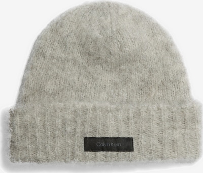Megzta kepurė iš Calvin Klein, spalva – margai pilka / juoda, Prekių apžvalga
