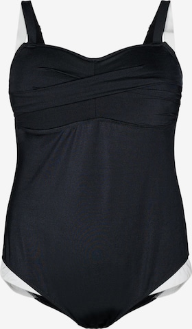juoda Swim by Zizzi Plati Maudymosi kostiumėlis 'Svera': priekis