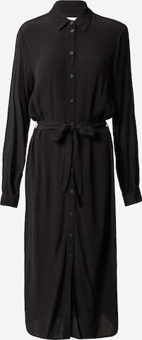 Robe-chemise minimum en noir : devant