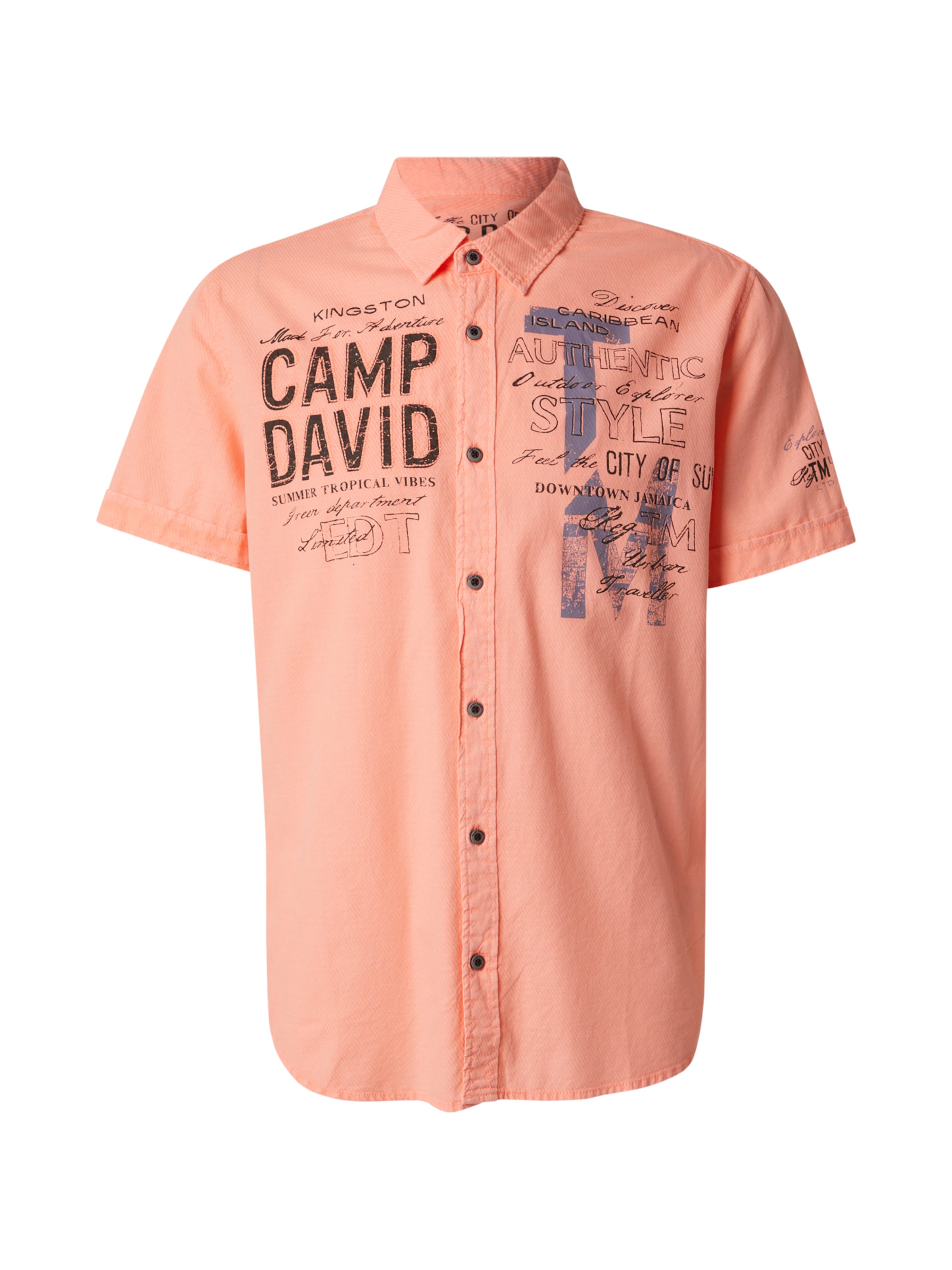 CAMP DAVID Regular fit Ing - rózsaszín: elől