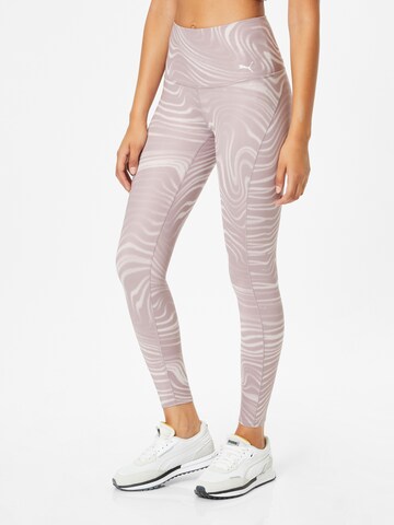 PUMA - Skinny Pantalón deportivo en gris: frente