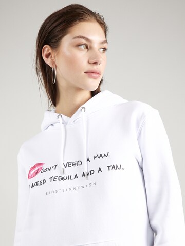 EINSTEIN & NEWTON Sweatshirt 'Tan Tequila' i vit