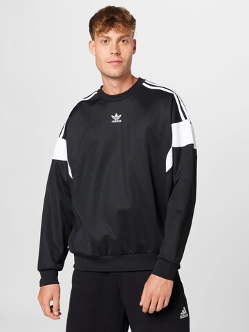 ADIDAS ORIGINALS Sweatshirt 'Adicolor Classics Cut Line' in Black: front