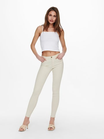 ONLY Skinny Jeans 'Wauw' in Weiß