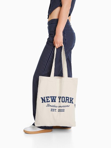 Bershka Shopper in Beige