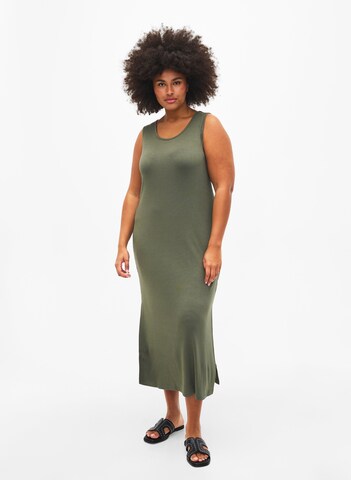 Zizzi Φόρεμα 'CARLY' σε πράσινο: μπροστά