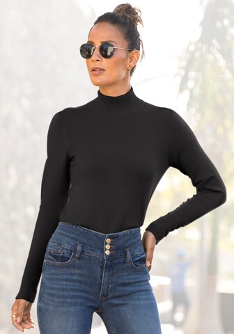 LASCANA Pullover in Schwarz: predná strana