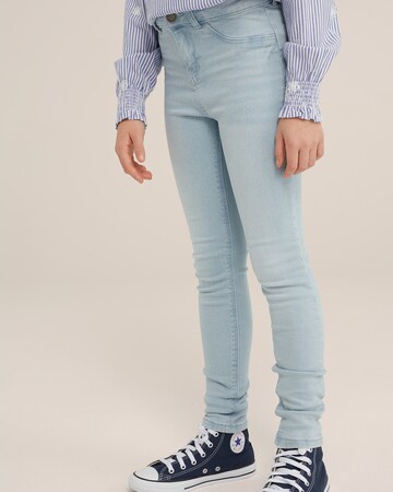 WE Fashion - Skinny Vaquero en azul: frente
