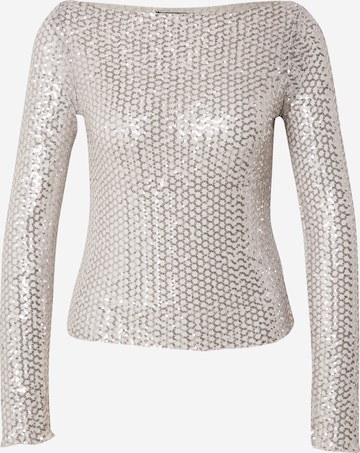 Gina Tricot Футболка в Серебристый: спереди