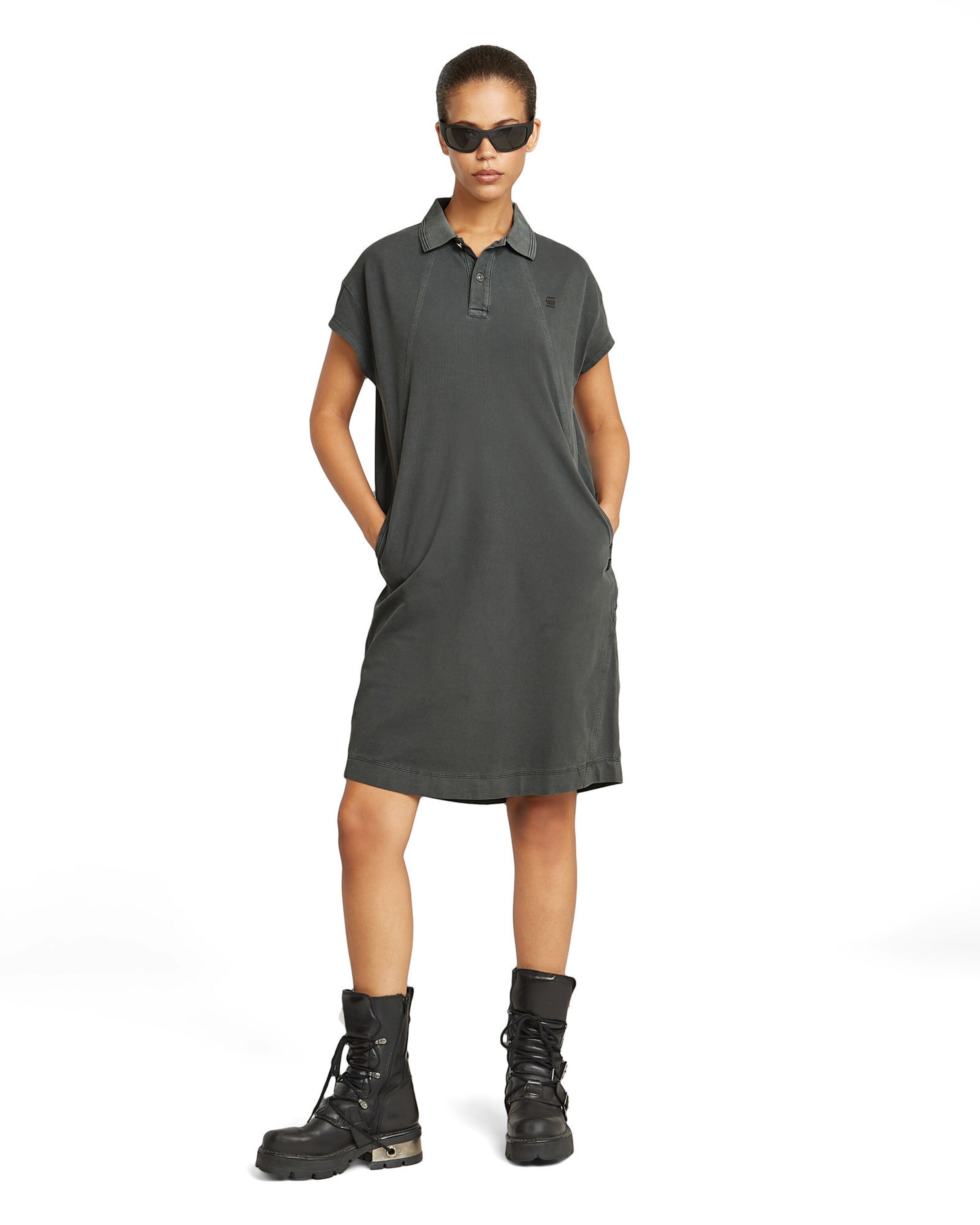 G-STAR Jurk in Zwart: voorkant