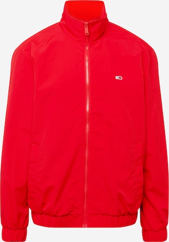 Tommy Jeans Φθινοπωρινό και ανοιξιάτικο μπουφάν 'Essential' σε κόκκινο: μπροστά