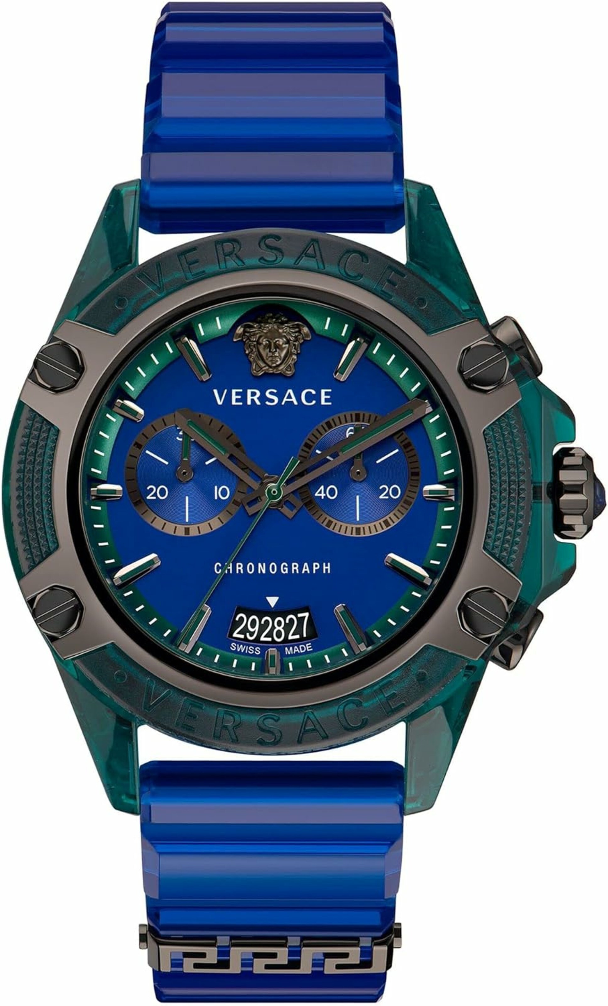 VERSACE Analoguhr 'Icon Active' in Blau: Vorderseite
