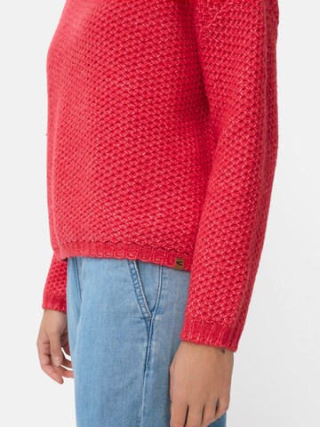 CAMEL ACTIVE Strickpullover mit überschnittenen Schultern in Rot