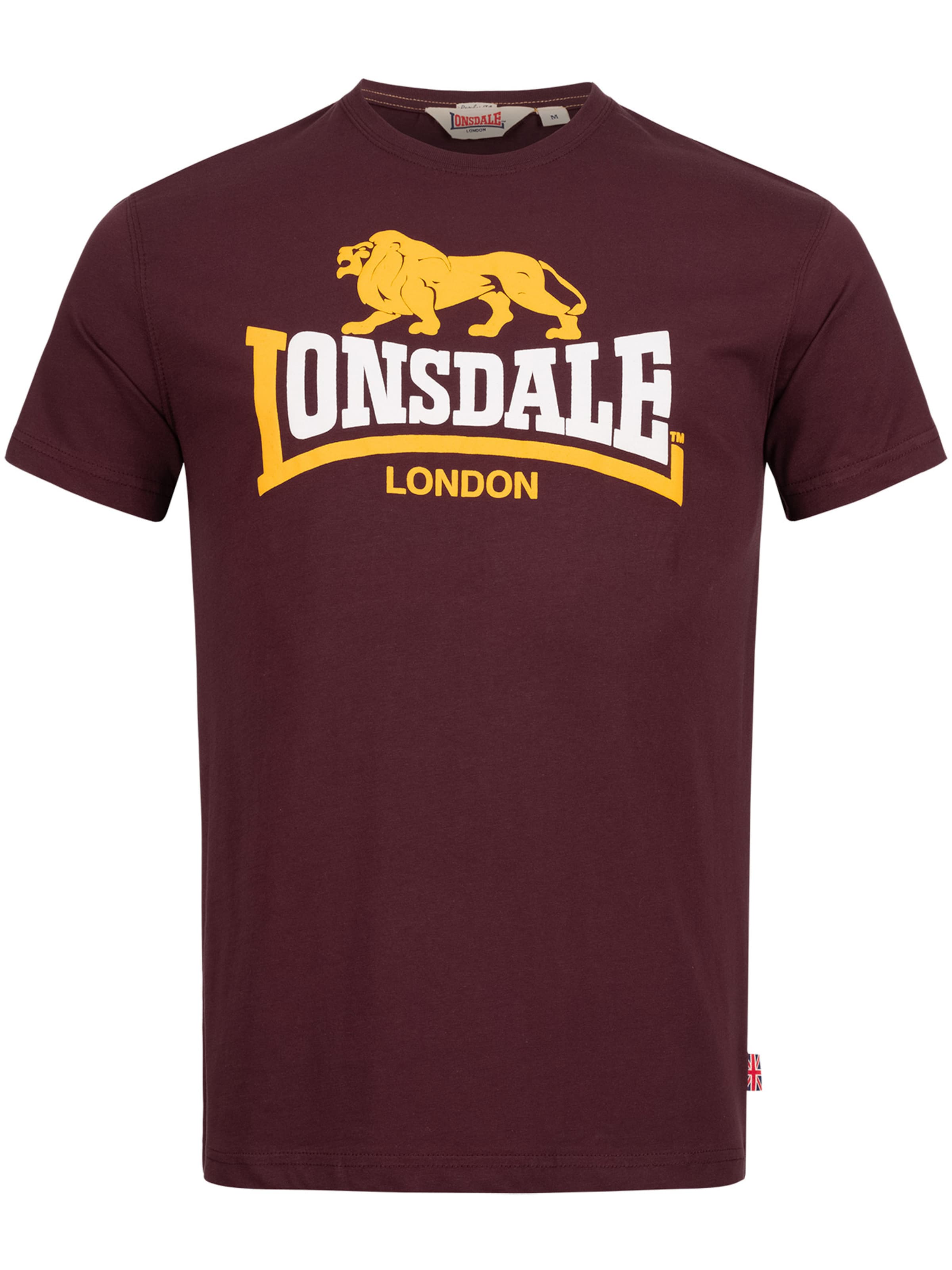 Lonsdale London Koszulka 'Holmpton' w kolorze czerwony: przód