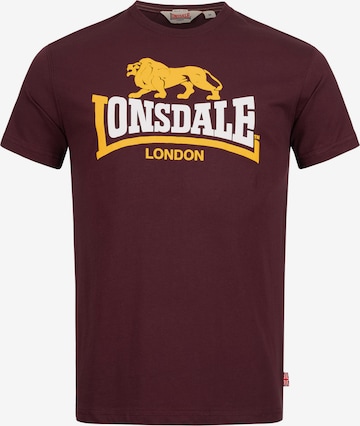 Lonsdale London Koszulka 'Holmpton' w kolorze czerwony: przód