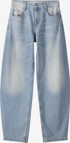 Bershka Wide leg Jeans in Blue: front